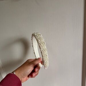 J.Crew Pearl Embellished Headband Ivory NWT Bridal / Party